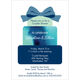 Blue Cake Shower Invitations Image 4 of 4